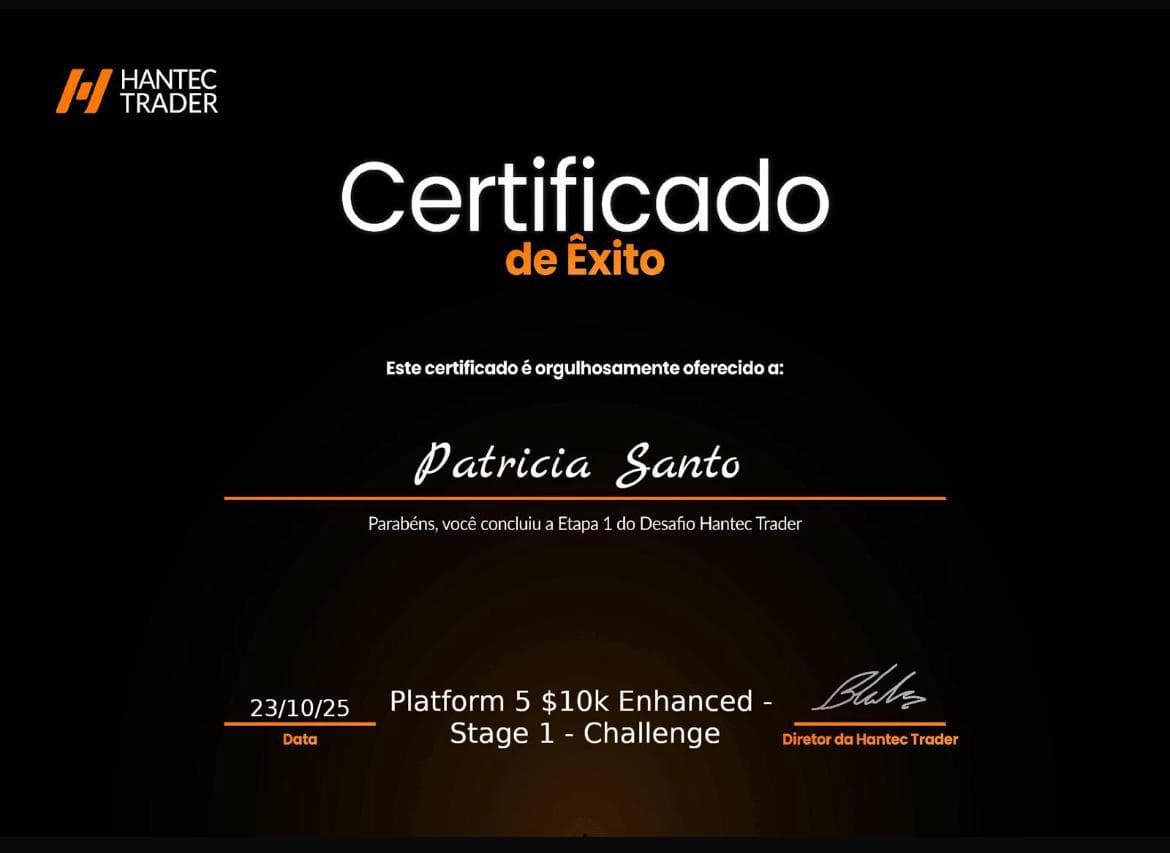 Certificado da Hantec Trader